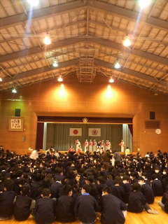岐阜県大垣小学校での『ほにやよさこい出前授業』